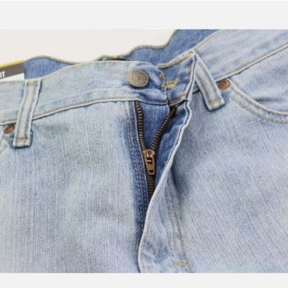 Lee Size W38 L32 Regular Fit Straight Leg 100% Cotton Men's Jeans Light Blue New - Picture 10 of 12